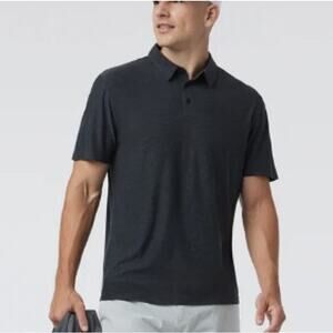 Vuori Strato Tech Polo in Charcoal Heather Men's Sz. M